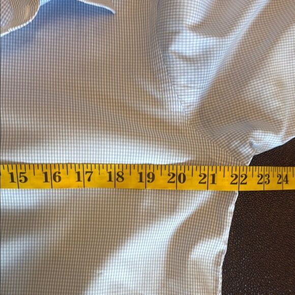 Burberry London Micro Checker Dress Shirt Light blue Classic Fit size 15.5/39 - Picture 9 of 12